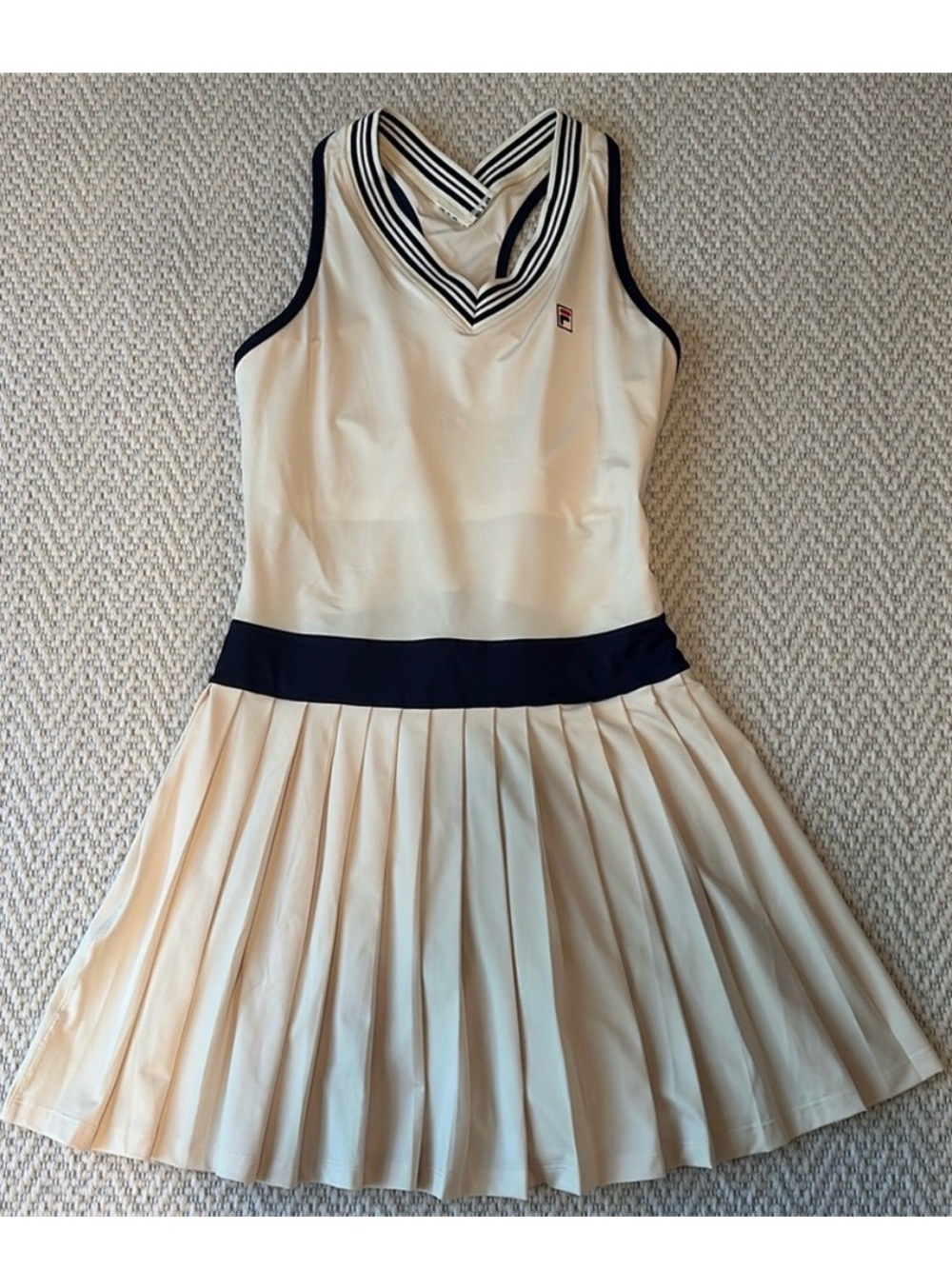 Fila Heritage Tennis Pickleball dress with Pleated Skirt Size Small EUC
